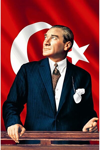 Raşel kumaş ATATÜRK POSTERİ - (150x225 Cm) (ÖLÇÜ OLARAK ODA DUVARINI BOYDAN K...