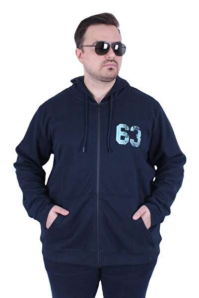 MocGrande Hanorac cu glugă de mărime mare Double Face Sixty Three 25704 ALBAS...