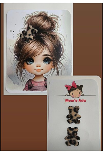 Momsada 2-Pack Teddy Bear Snap Baby Clips Hairless Baby Barrettes Newborn Bar...
