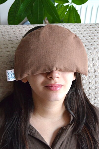 moonzy - minimalist & cozy وسادة استرخاء العين من القمح الأسود الطبيعي من مونزي - طبقة مزدوجة من الموسلين