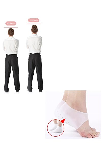 VEYA A pair of medical gel to protect the heel and increase height 4 cm, invisible