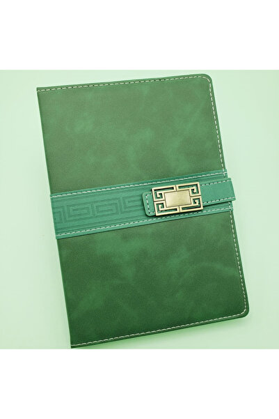 Skygo Green Lined Notepad with Leather Cover