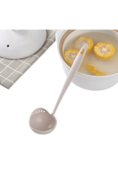 OEM 2 in 1 kitchen ladle, ladle/strainer, Beige