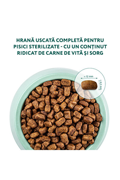 OptiMeal Dry food for sterilized cats - Beef and Sorghum, 10 kg