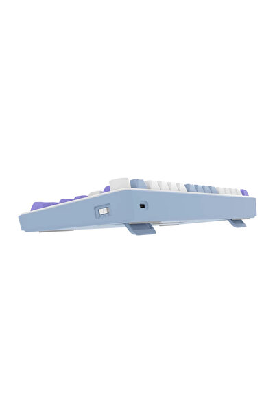 HAWK Gaming HK255BP Membrane LCD RGB Kablosuz/Bluetooth Mavi Mor %75 Türkçe G...