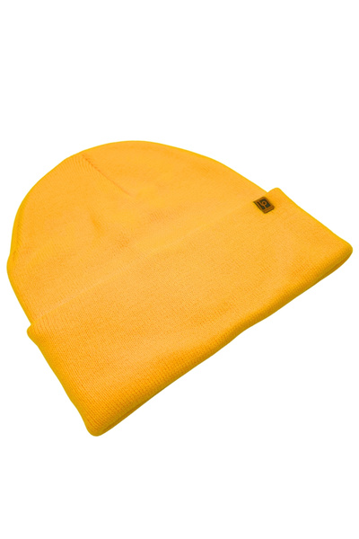 Sofist İstanbul Yellow Unisex Basic Beanie Lp Collection Folded Yellow Rib Knit Classic Beanie