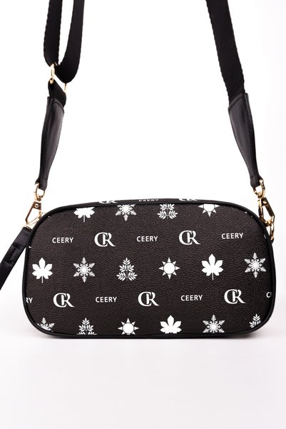 Ceery Four Seasons Mini Crossbody Women's Shoulder Bag Black White