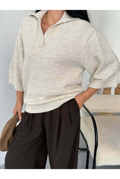Pulli Collection Polo Yaka 3/4 Kol Triko Kazak