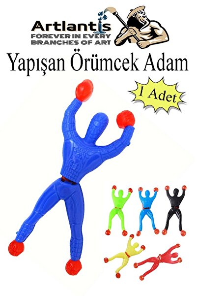 Artlantis Yapışkanlı Örümcek Adam 1 Adet Cama Duvara Yapışan Örümcek Adam Akr...