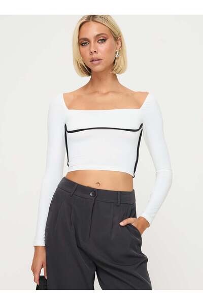 Les Séduisantes c.a. Diver Fabric Stripe Detailed Blouse