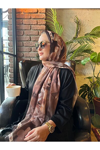 Modechic Collection Liza Desen Cotton Hijab Shawl-Brown