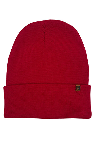 Sofist İstanbul Claret Red Unisex Basic Beanie Lp Collection Folded Burgundy Rib Knit Classic Beanie