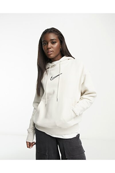 Nike Спортивний одяг Флісовий пуловер Phoenix Oversize Bol Kalıp Hoodie Krem Kadın Світшот