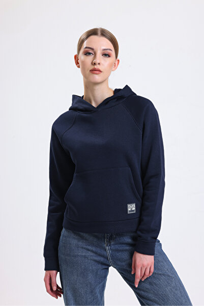 Look Forward Hanorac pentru femei, albastru bleumarin, cu glugă, cu buzunare,...