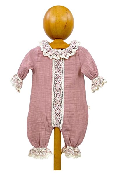 Dumledo بذلة بارباتوز للفتيات الصغيرات بتفاصيل الدانتيل والكشكشة بلون الورد ا...