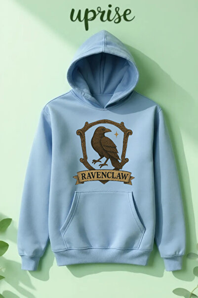 Vordevia Hanorac Hogwarts cu imprimeu din bumbac, 3 fire, supradimensionat