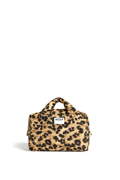 Wouf Feline Leopar Desenli Makyaj Çantası
