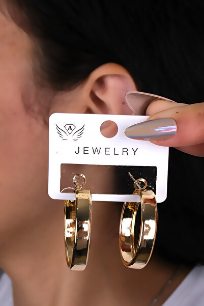 LOWEN AKSESUAR حلق نسائي ذهبي اللون