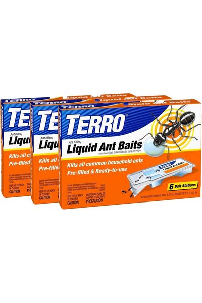 TERRO Liquid Ant Baits, 3 Pack of 6 Baits