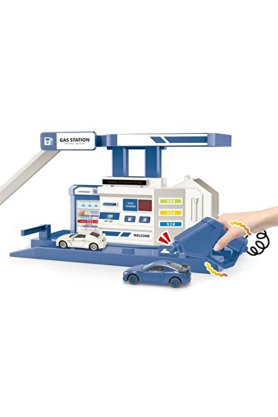 MEGA Die Cast Mavi Benzin İstasyonu Seti