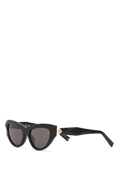 Hermossa Hm 1697 C1 Cat Eye Black Acetate Women's Sunglasses