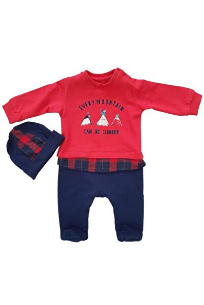 Dumledo طقم قبعة وسروال للأطفال الذكور لعيد الميلاد باللونين الأحمر والأزرق ا...