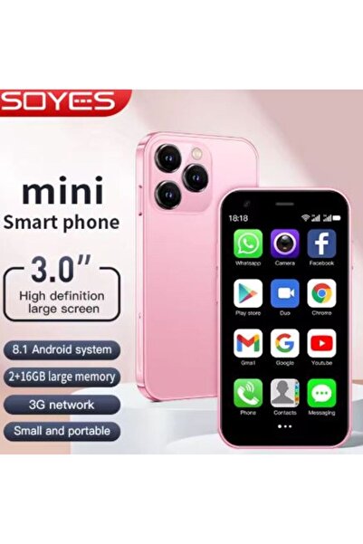 SOYES Clearance - Small Phone, XS15, 3.0 Inch Screen, Smartphone, 16GB Memory - Last Quantity Pink