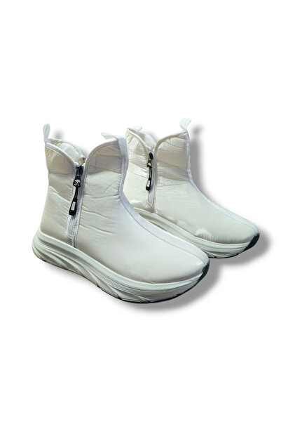 BARONES SHOES TREND SU GEÇİRMEZ FERMUARLI BEYAZ KAR BOTU
