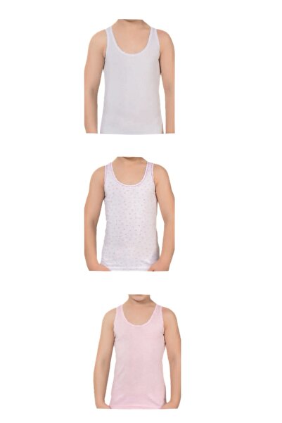 NightLove Öztaş Girls' Wide Strap Tank Top Triple Pack 4019-F