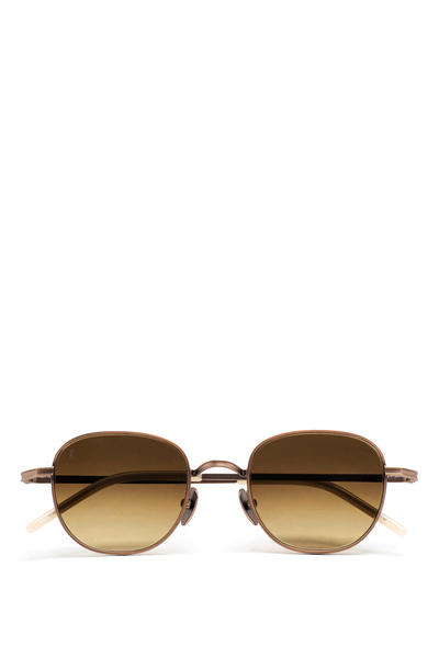 Kaleos Knight Brown Titanium Unisex Sunglasses