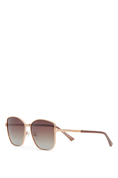 Despada Ds 2397 C2 Cat Eye Brown Gold Metal Women's Sunglasses