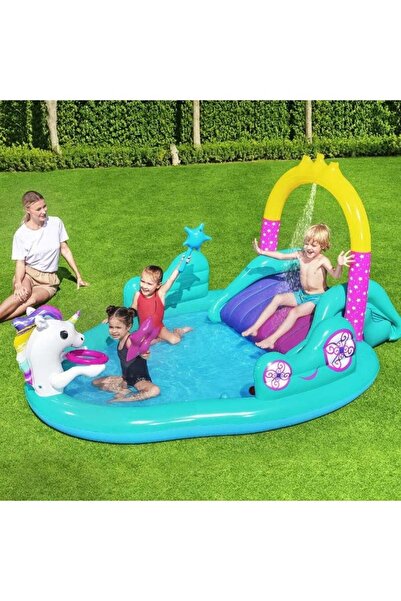 BESTWAY 9' X 6'6" X 54" Magical Unicorn Carriage Play Center