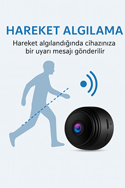 MSYELEKTRONİK Mini Kablosuz Wifi Hd Güvenlik Kamerası – Çözünürlük 1080P | Wifi | İç ve Dış Mekanlar için Uygun