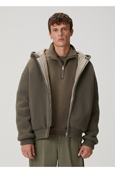 Academia Vizon Kapüşonlu Çift Taraflı Yün Triko Mont