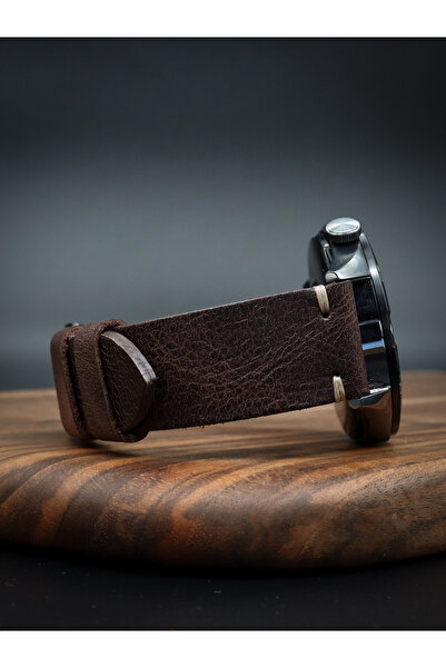 North's Nature حزام ساعة من الجلد الطبيعي مقاس 20 ملم |   الحرف اليدوية |   خياطة جانبية |   قهوة مريرة |   حزام الساعة الكلاسيكي