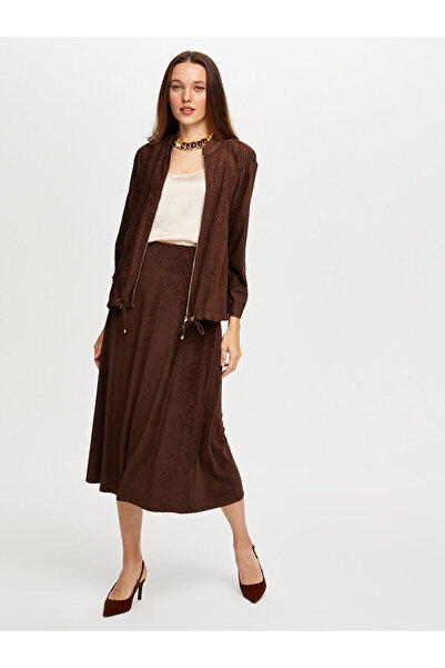 Faik Sönmez Dik Yaka Astarsız Şönil Ceket W26CKT027