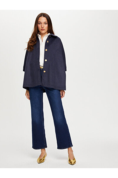 Faik Sönmez Yünlü Panço Ceket W26CKT012