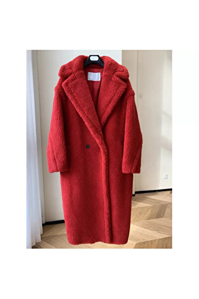 AndraRose Styles Palton pufos Minna - Rosu - C21043M