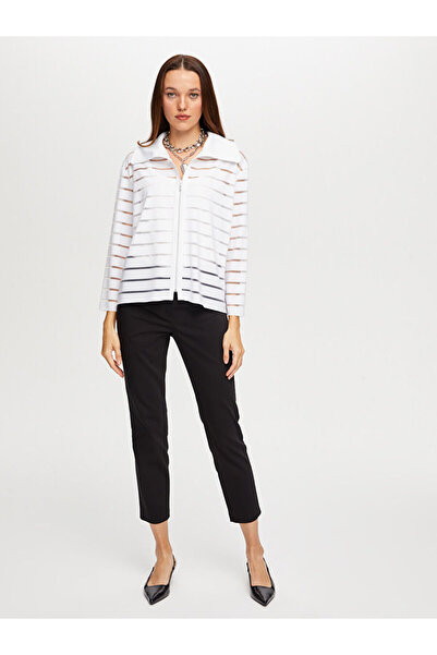 Faik Sönmez Transparan Detaylı İnce Hırka W26HRK007