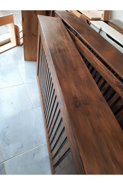 handwood Ahşap Petek Önü Kapama Dresuar Antik Ceviz 96cm