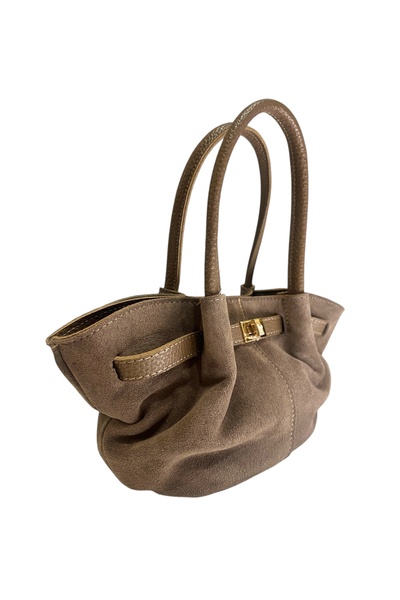 Bo Takı ve Aksesuar Gold Buckle Detail Vintage Velvet Color Mini Size Real Suede Bag