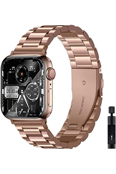 HYX ساعة Apple Watch Ultra 1/2/3، حزام من الفولاذ المقاوم للصدأ بمقاسات 49/45...
