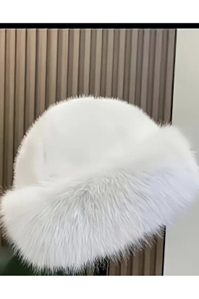 iyzi Suni Kürklü Pelus Kalpak Kadin Sapka