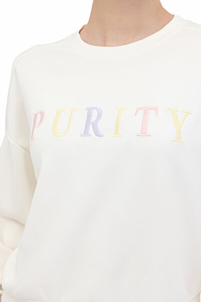 lumberjack Wl Kunt Yog1-10 5Pr Ecru Women's Sweatshirt