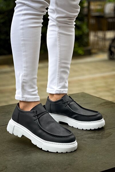 Zapatos حذاء CH2404 كلاسيكي للرجال برباط من الجلد للاستخدام اليومي CBT - أسود