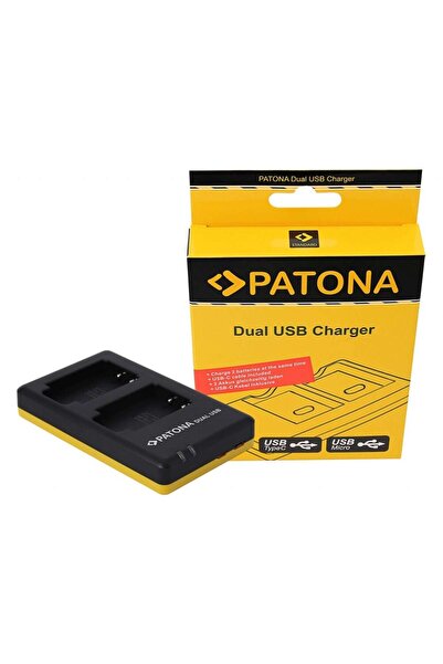 Patona Dual charger for Sony NP-BX1, NPBX1 incl. USB-C cable