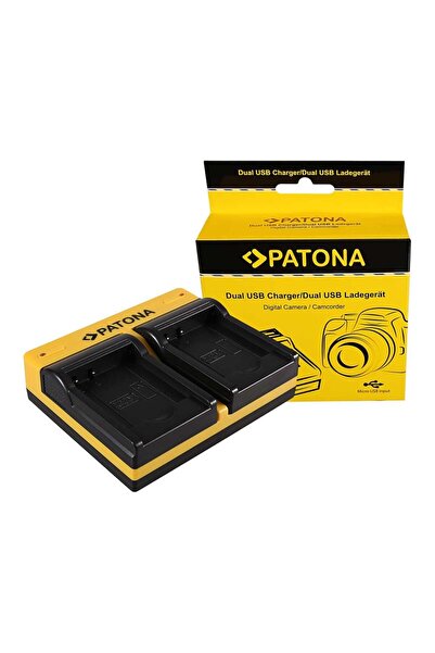 Patona Încărcător dublu pentru Panasonic DMW-BCK7 Lumix DMC78FXW DMC-78FXW DMCFH2 DMC-FH2 incl. Micro-USB