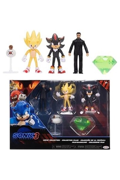 OyuncaklarÜlkesi Sonic The Hedgehog 3 Filmi Shadow Super Sonic Gerald Aksiyon Figürü Oyuncakları Figürleri Oyun Seti