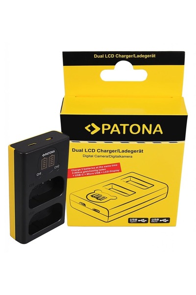 Patona Încărcător dublu pentru Panasonic DMW-BLJ31 Lumix DC-S1 DC-S1R DC-S1H