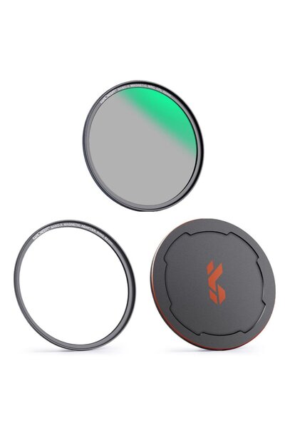 K&F CONCEPT Filtru magnetic Nano-X CPL HD impermeabil cu adaptor de 52 mm și capac SKU.1710